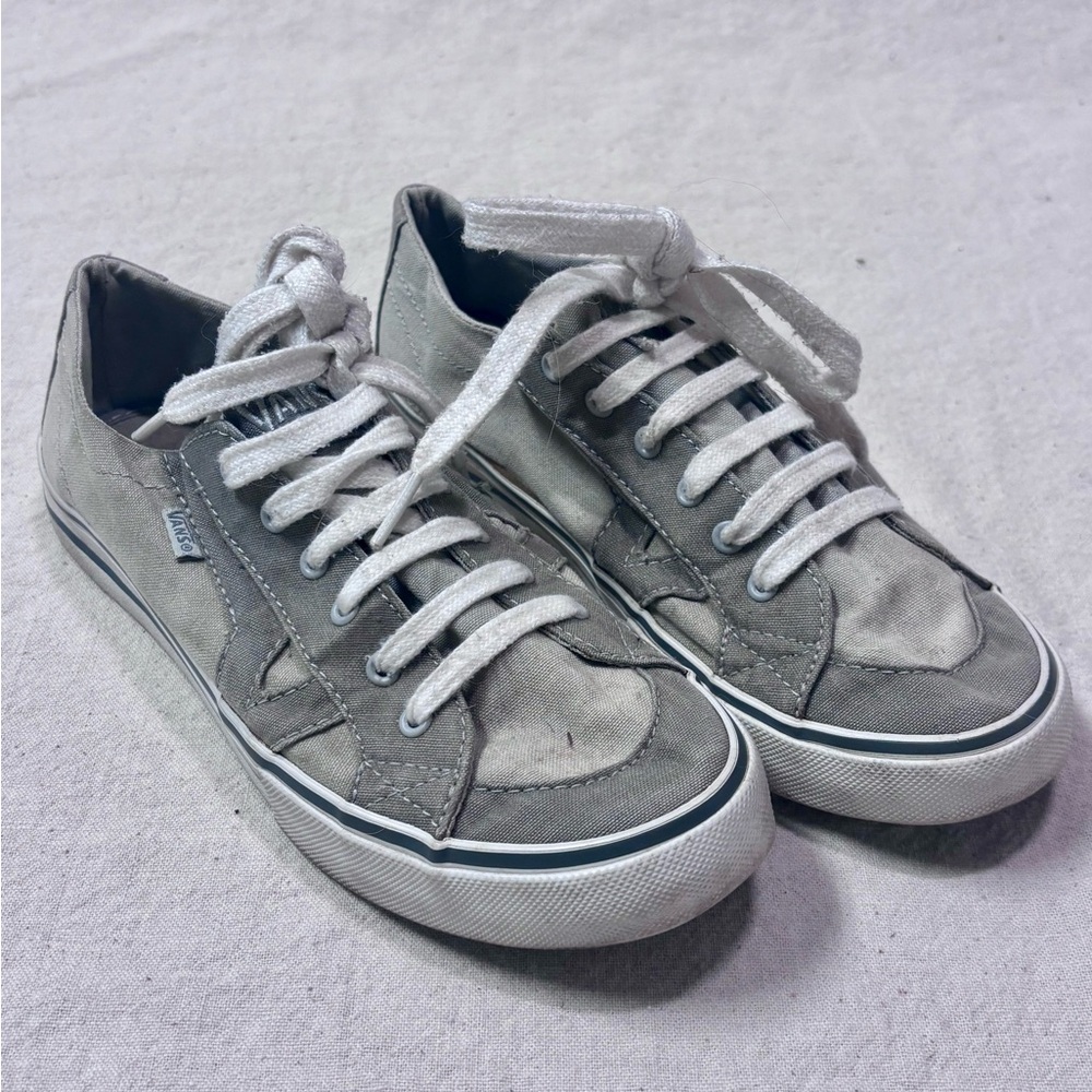 Vans Women's Grey/Tan Canvas Sneakers